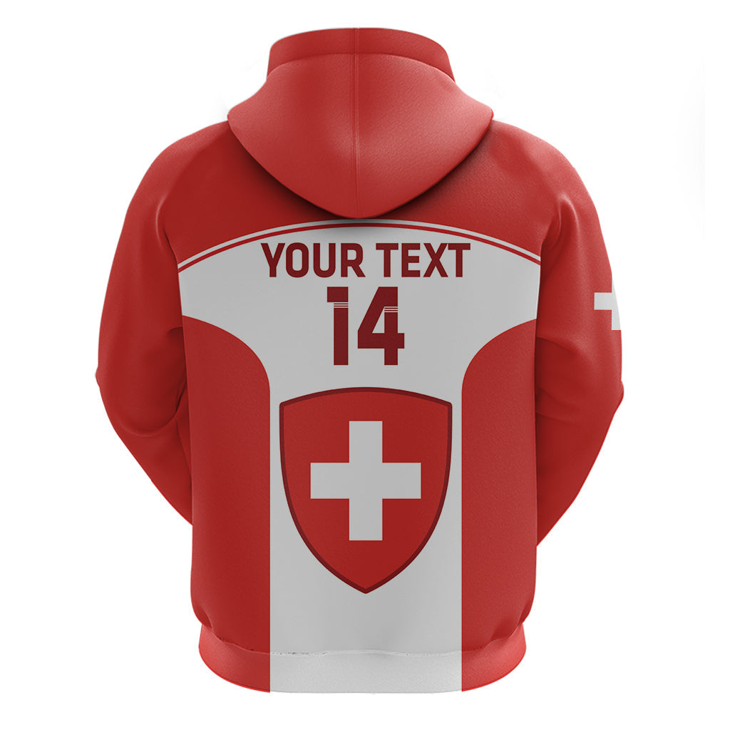 Custom Switzerland Hockey Hoodie 2024 Go La Nati LT14