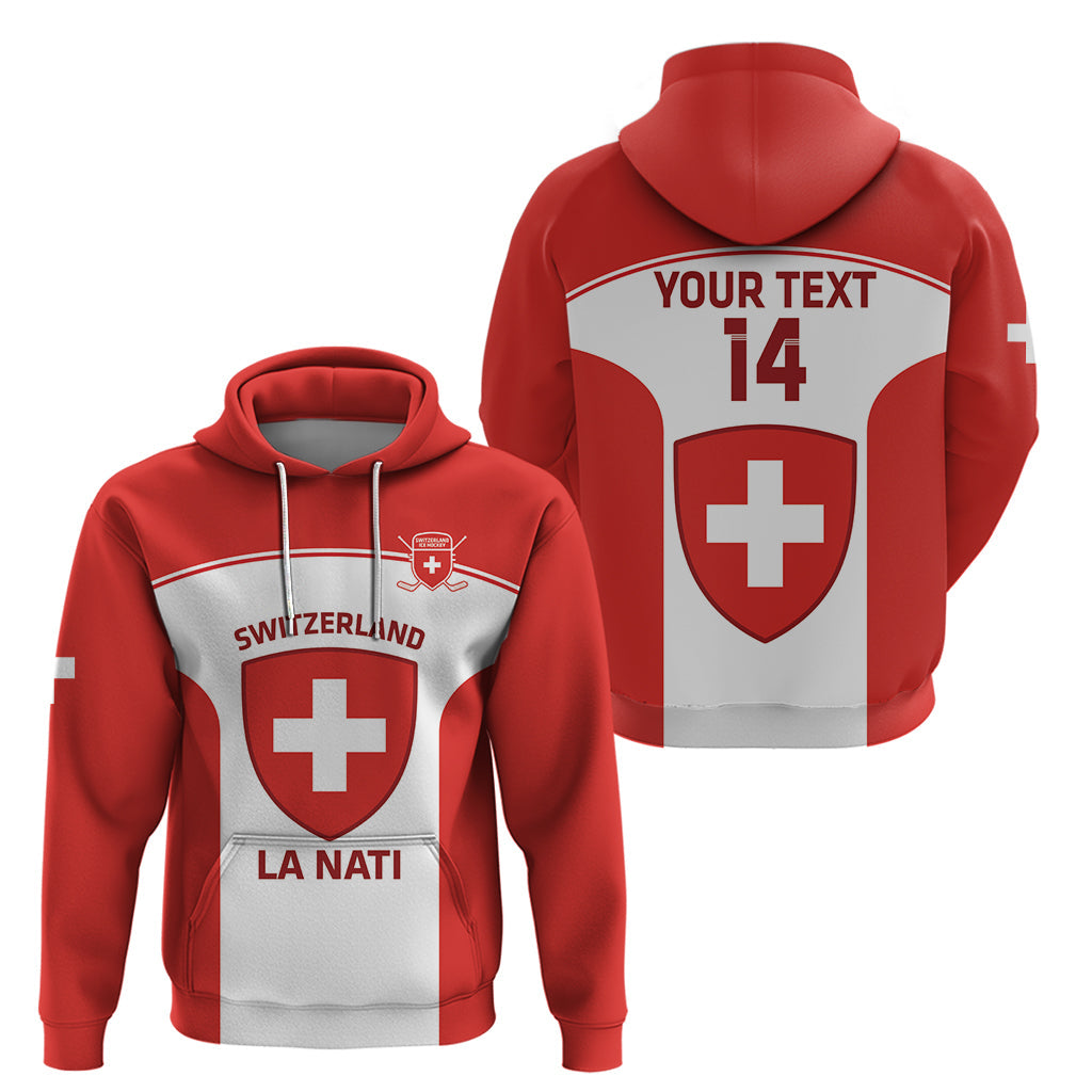 Custom Switzerland Hockey Hoodie 2024 Go La Nati LT14