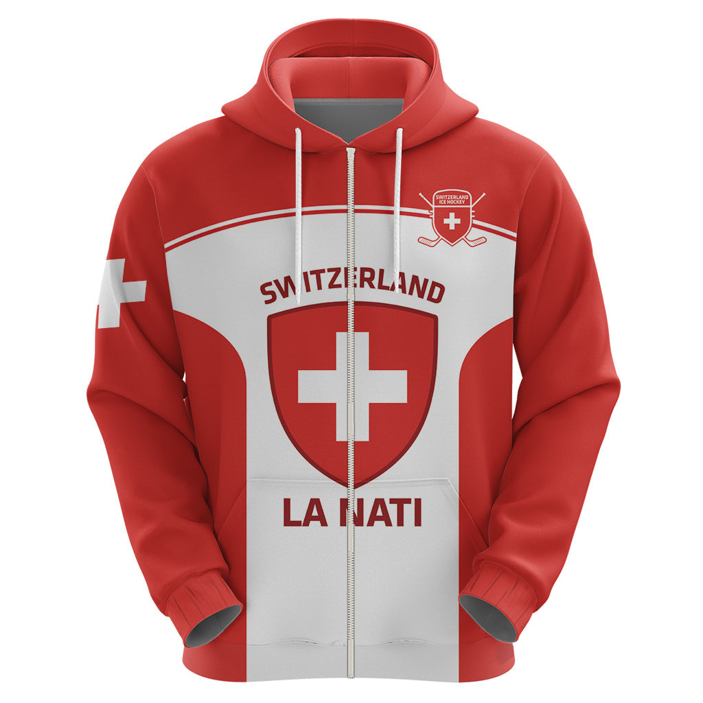 Custom Switzerland Hockey Hoodie 2024 Go La Nati LT14