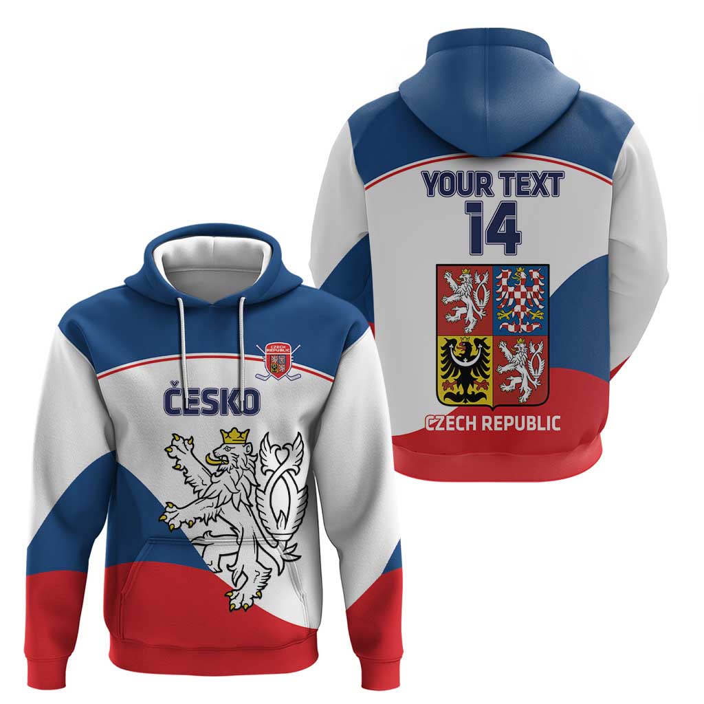 Custom Czech Republic Hockey Hoodie 2024 Go Czechia LT14