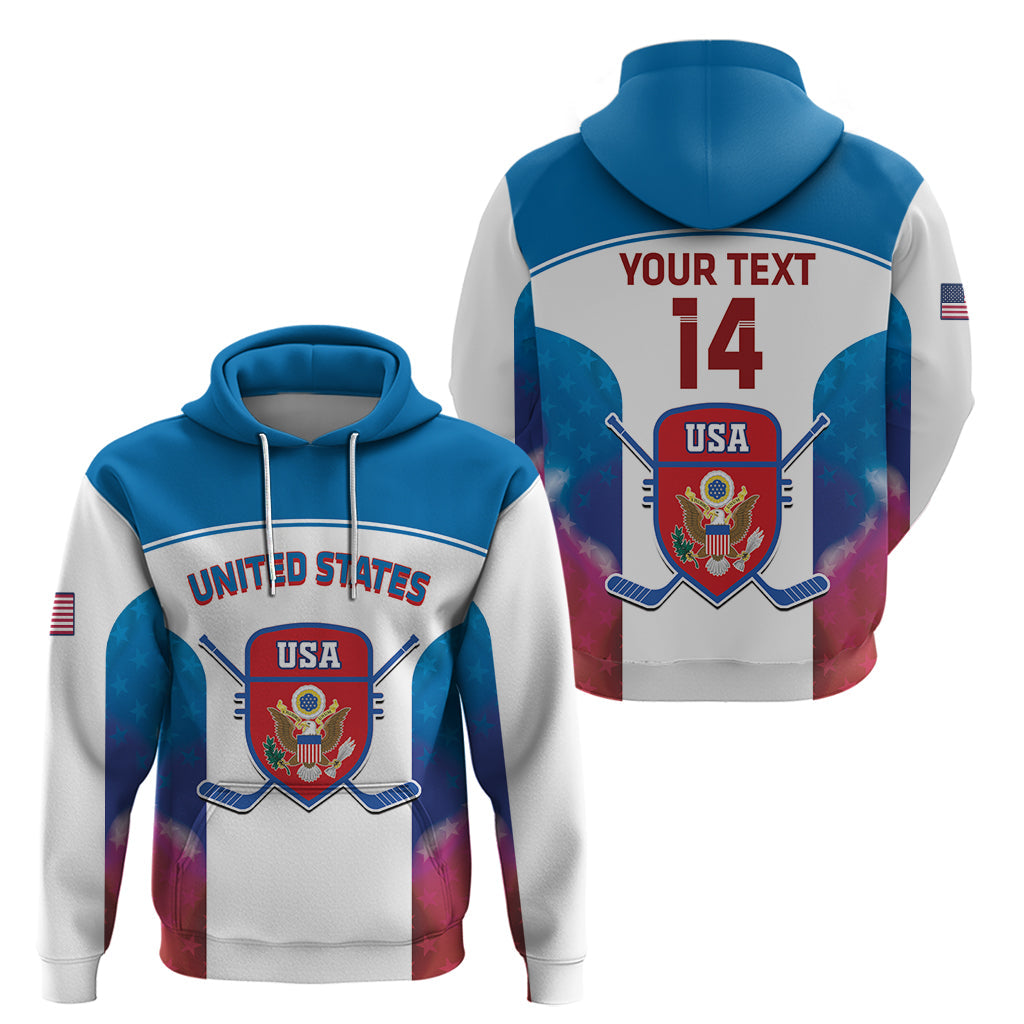 Custom United States Hockey Hoodie 2024 Go USA LT14
