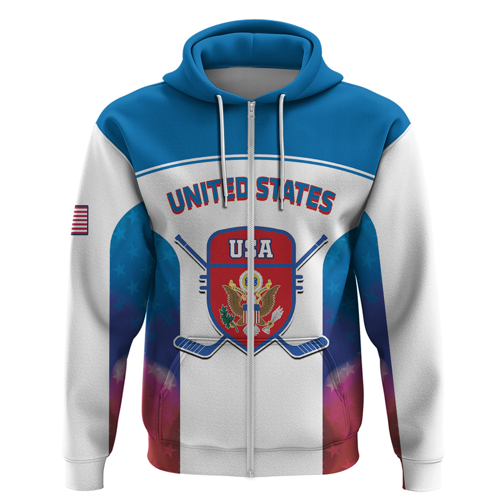 Custom United States Hockey Hoodie 2024 Go USA LT14