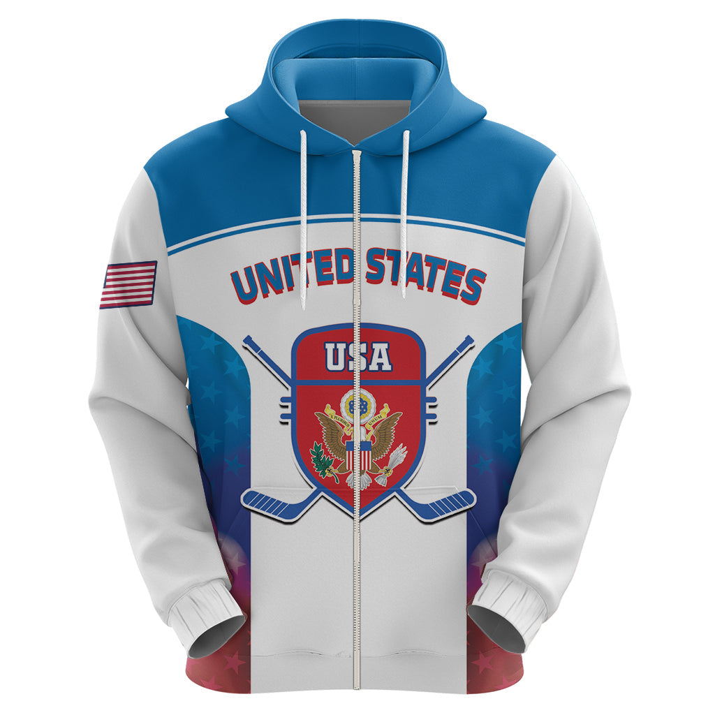 Custom United States Hockey Hoodie 2024 Go USA LT14
