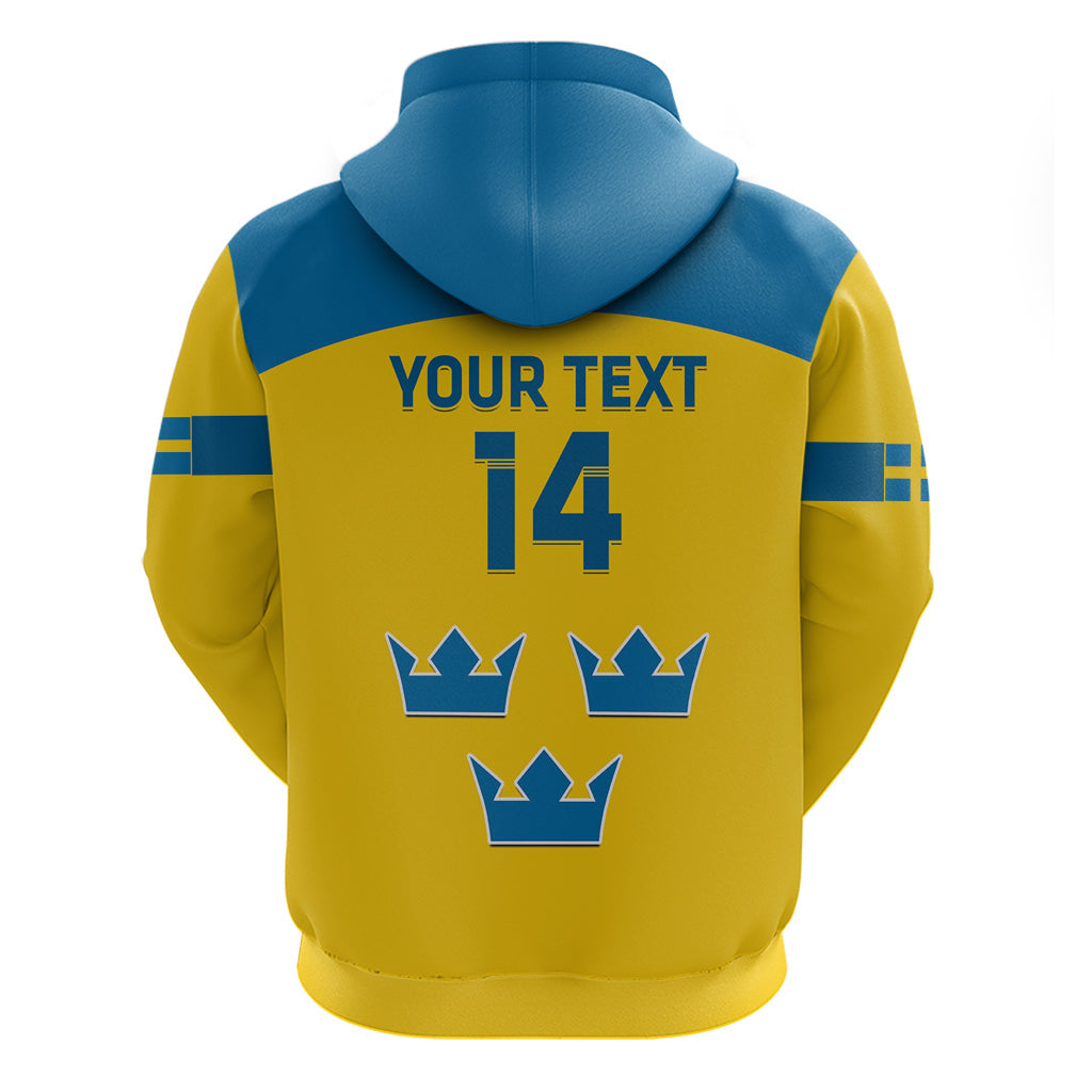 Custom Sweden Hockey Hoodie 2024 Go Swedish LT14