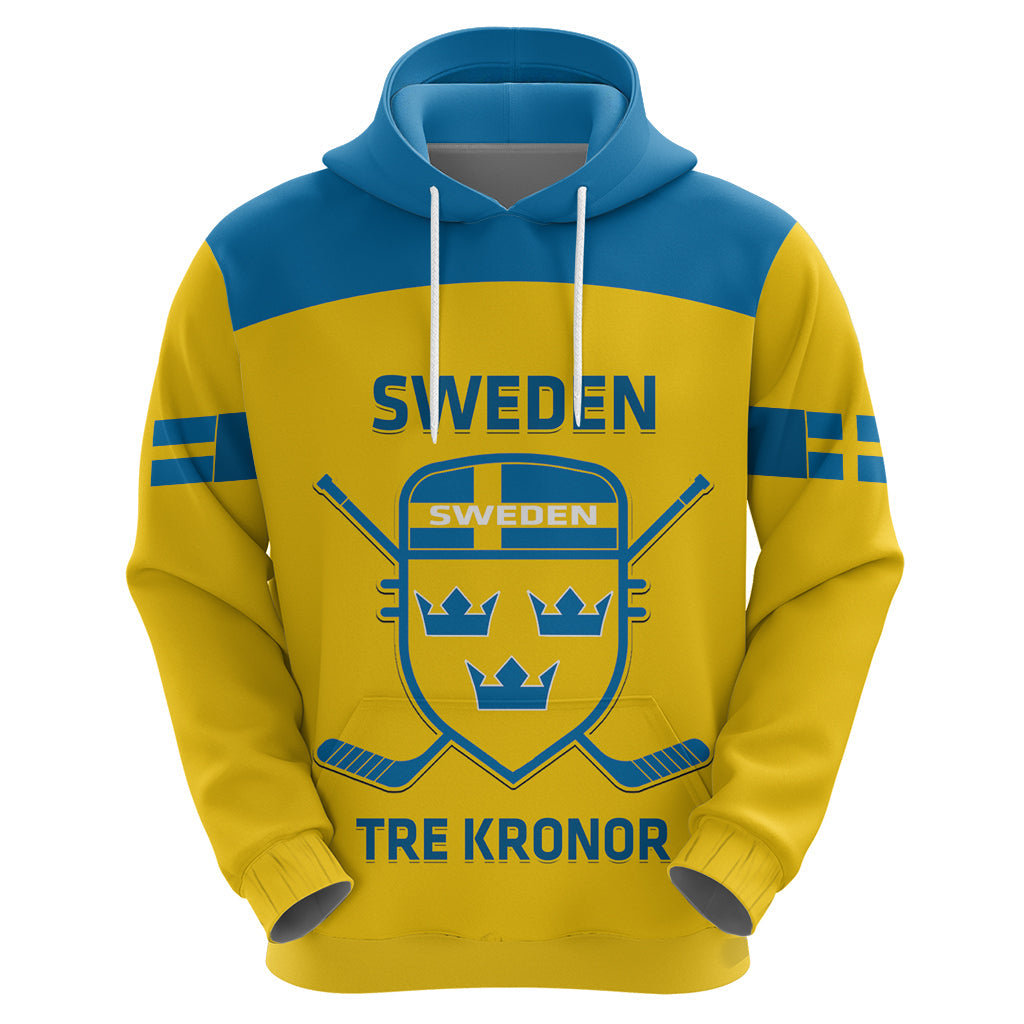 Custom Sweden Hockey Hoodie 2024 Go Swedish LT14