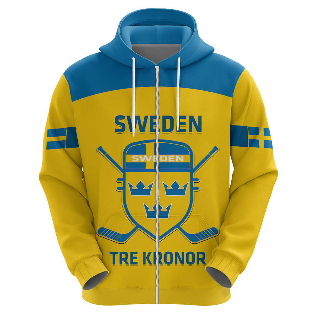 Custom Sweden Hockey Hoodie 2024 Go Swedish LT14