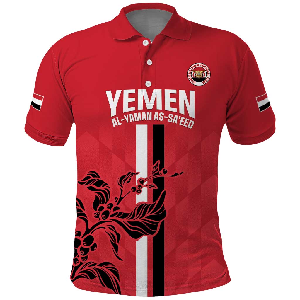 Custom Yemen Football Polo Shirt Come On Al-Yaman as-Sa'eed LT14