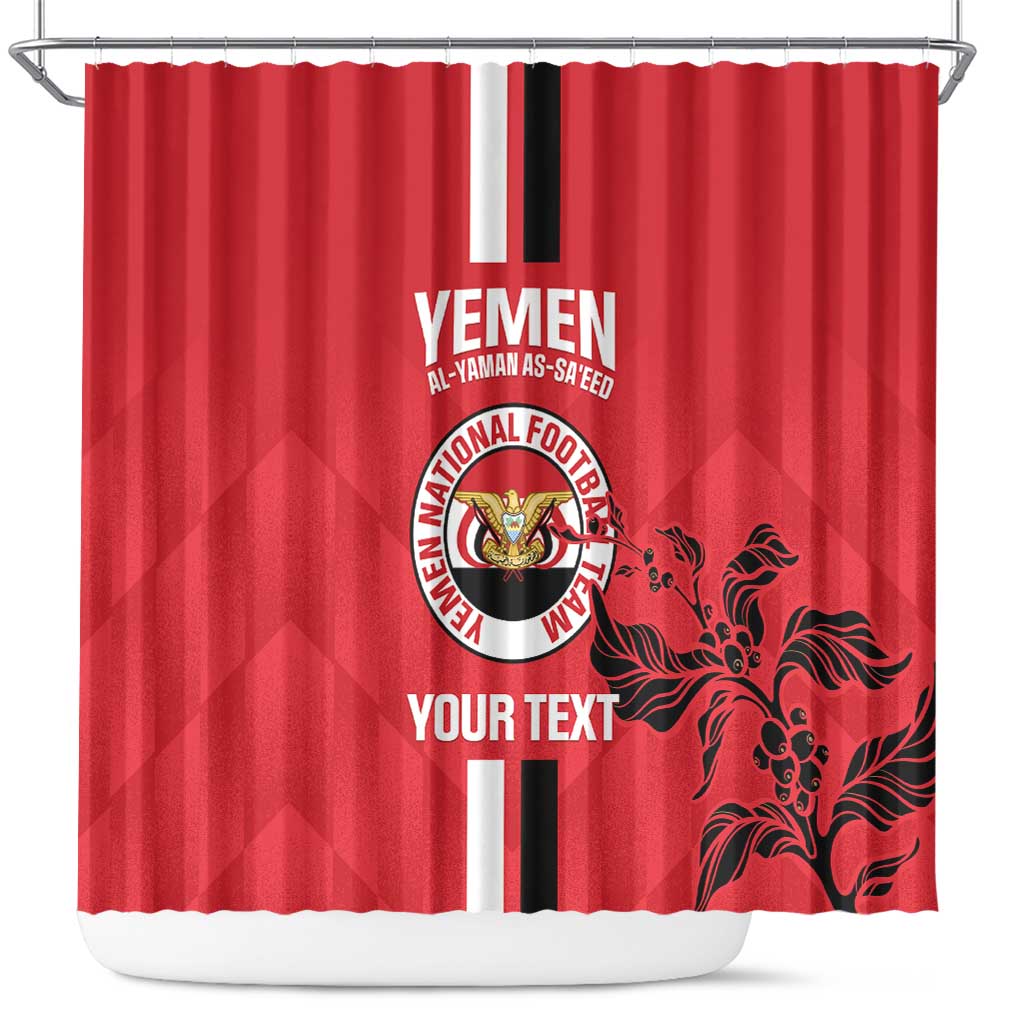 Custom Yemen Football Shower Curtain Come On Al-Yaman as-Sa'eed LT14