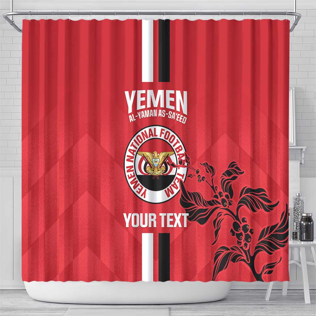 Custom Yemen Football Shower Curtain Come On Al-Yaman as-Sa'eed LT14