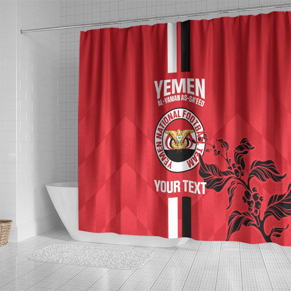 Custom Yemen Football Shower Curtain Come On Al-Yaman as-Sa'eed LT14