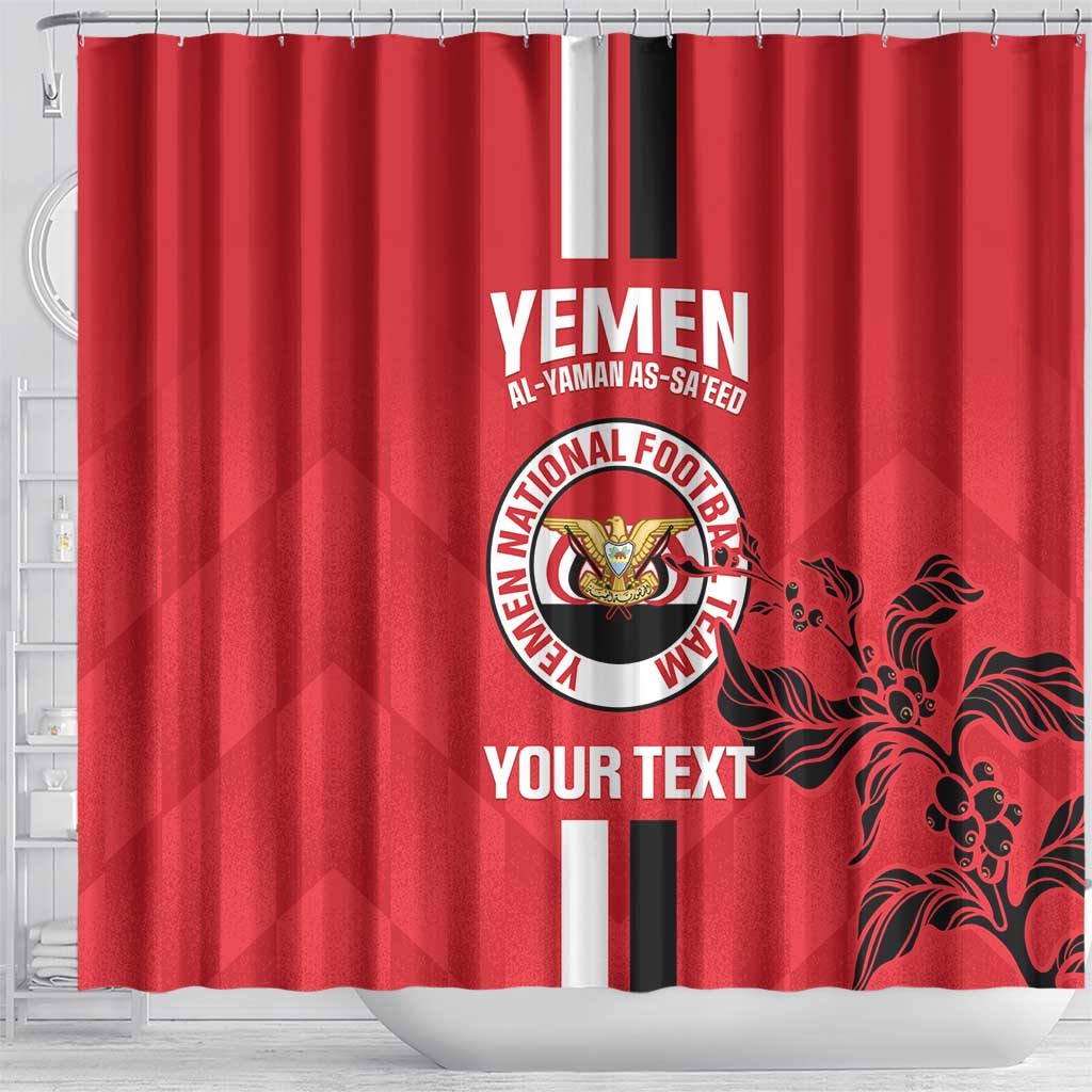 Custom Yemen Football Shower Curtain Come On Al-Yaman as-Sa'eed LT14