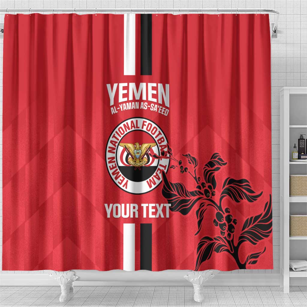 Custom Yemen Football Shower Curtain Come On Al-Yaman as-Sa'eed LT14