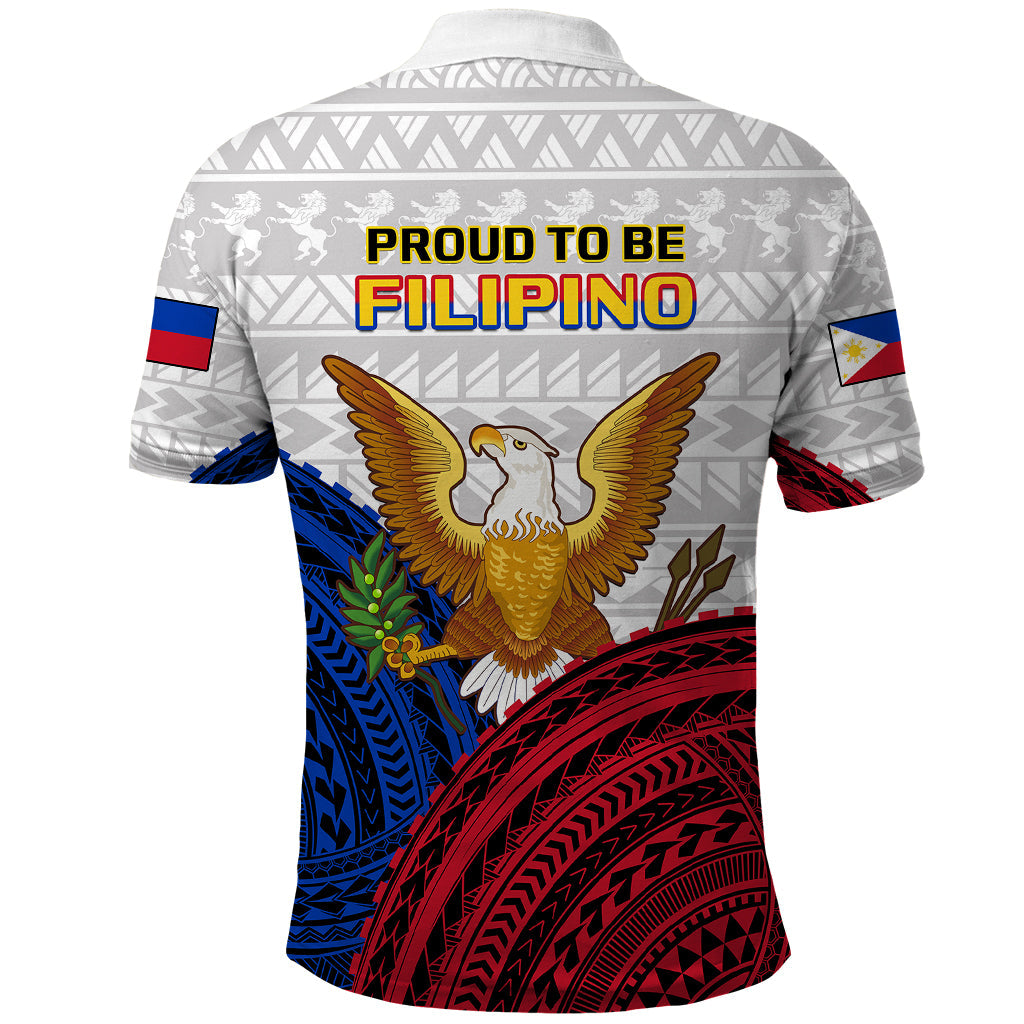 Philippines Polo Shirt Independence Day Proud To Be Filipino Polynesian Pattern LT14
