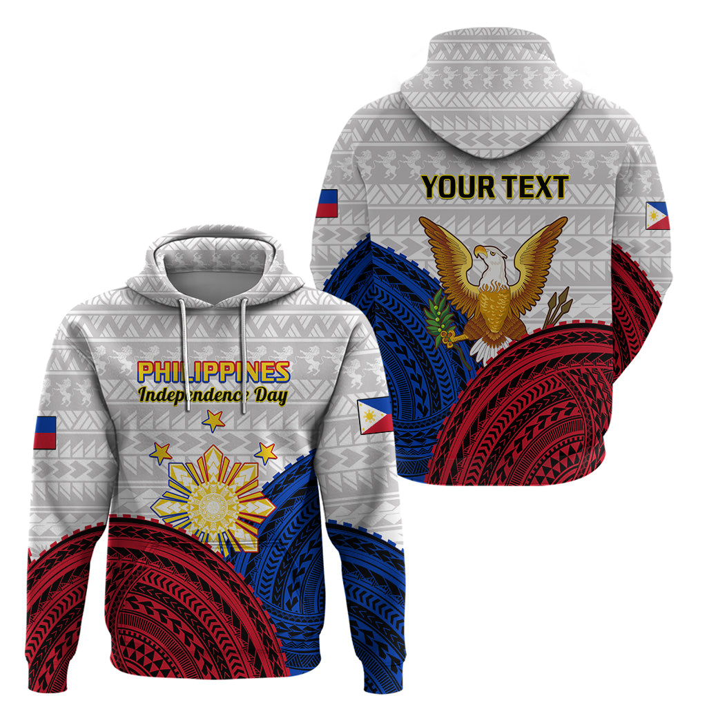 Custom Philippines Independence Day Hoodie Proud To Be Filipino Polynesian Pattern LT14