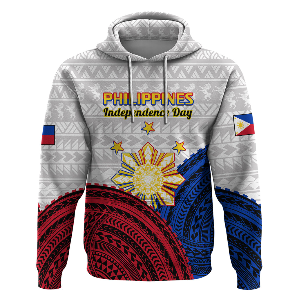 Custom Philippines Independence Day Hoodie Proud To Be Filipino Polynesian Pattern LT14