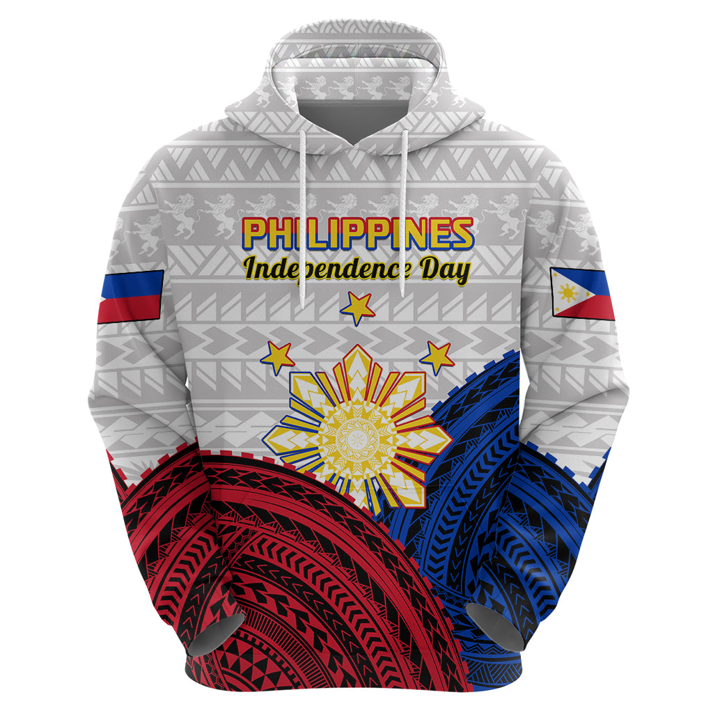 Custom Philippines Independence Day Hoodie Proud To Be Filipino Polynesian Pattern LT14