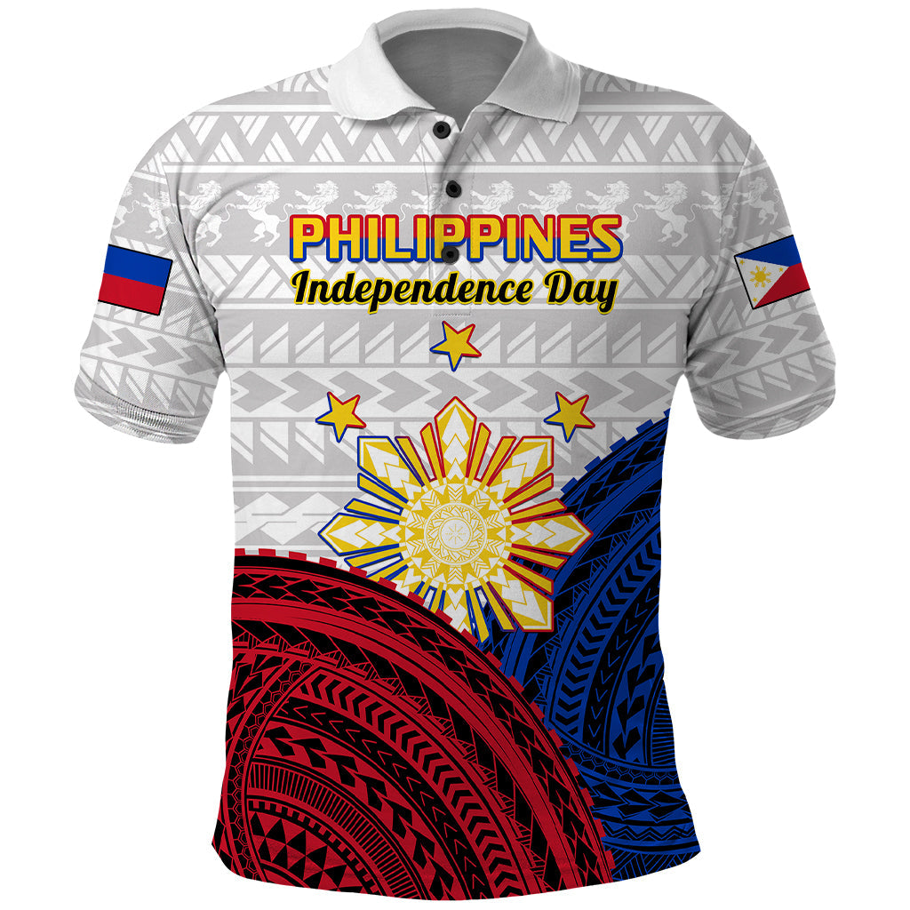 Custom Philippines Polo Shirt Independence Day Proud To Be Filipino Polynesian Pattern LT14