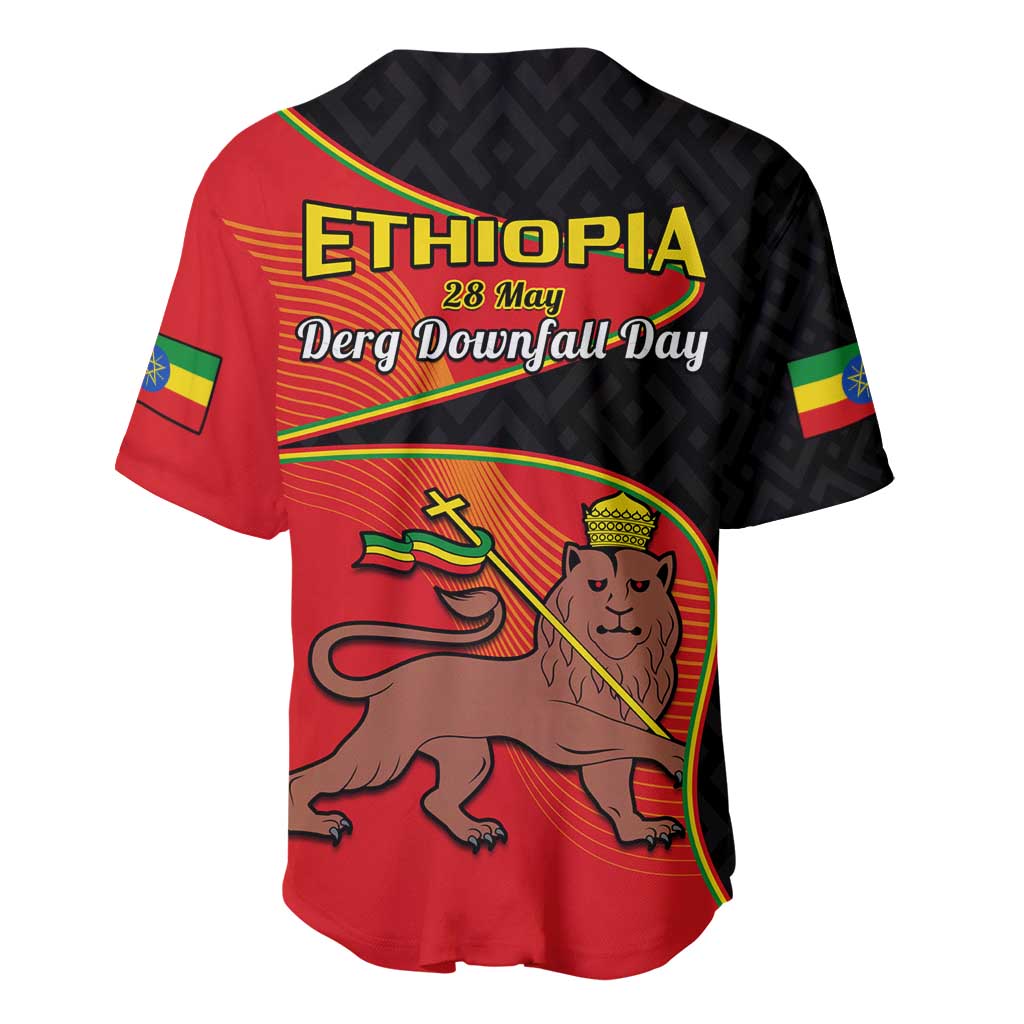 Ethiopia Derg Downfall Day Baseball Jersey Ethiopian Lion of Judah LT14