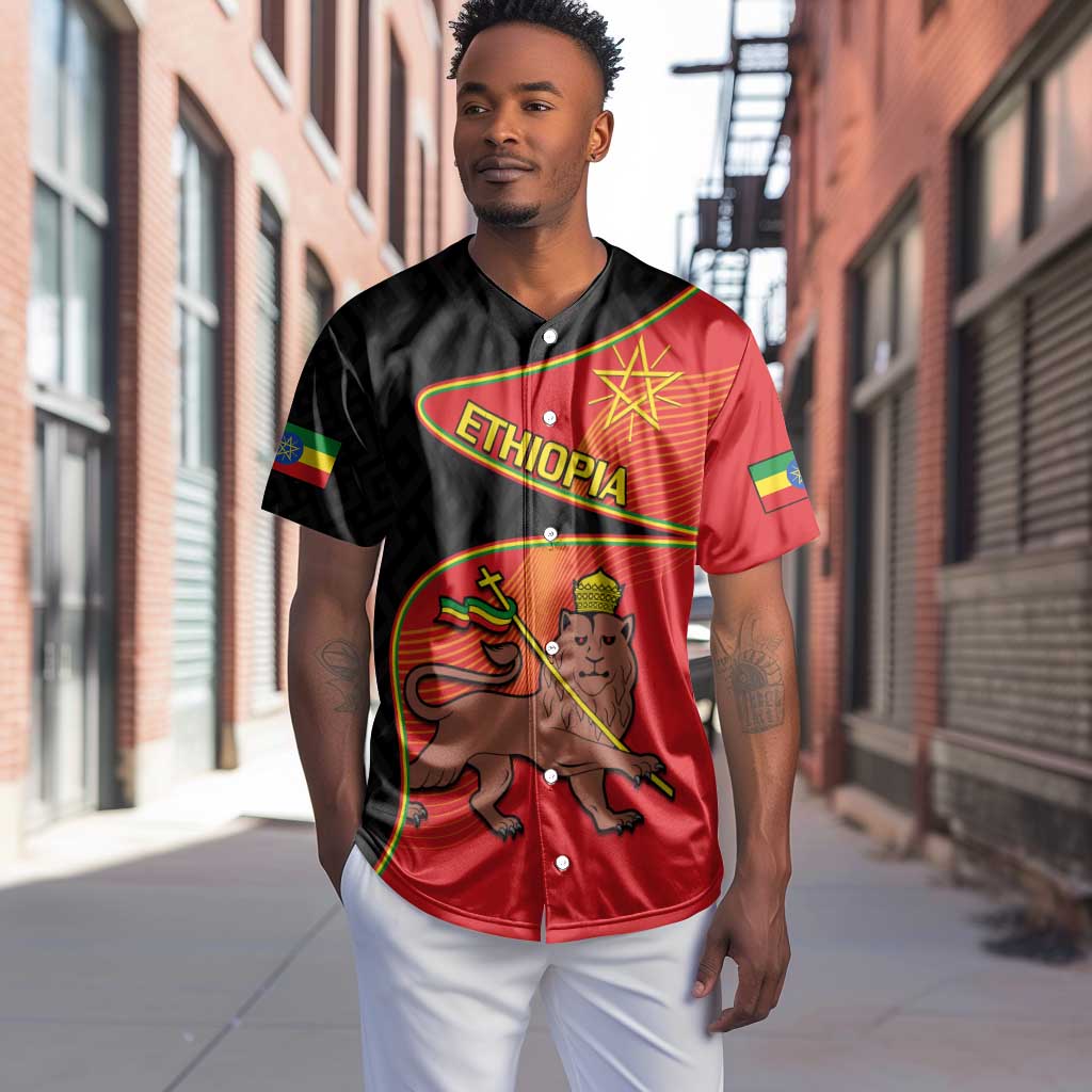 Ethiopia Derg Downfall Day Baseball Jersey Ethiopian Lion of Judah LT14