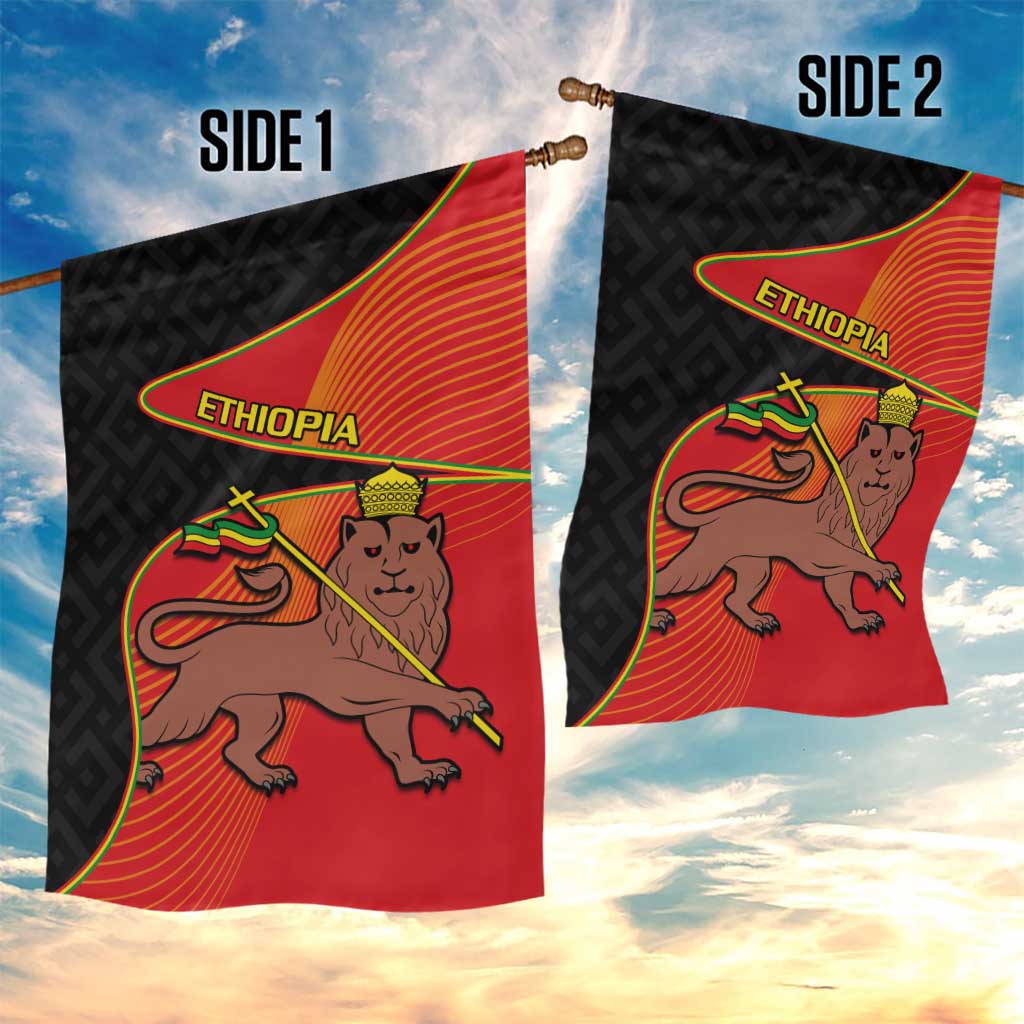 Ethiopia Derg Downfall Day Garden Flag Ethiopian Lion of Judah LT14