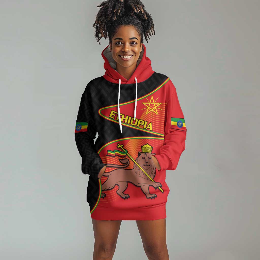 Ethiopia Derg Downfall Day Hoodie Dress Ethiopian Lion of Judah LT14