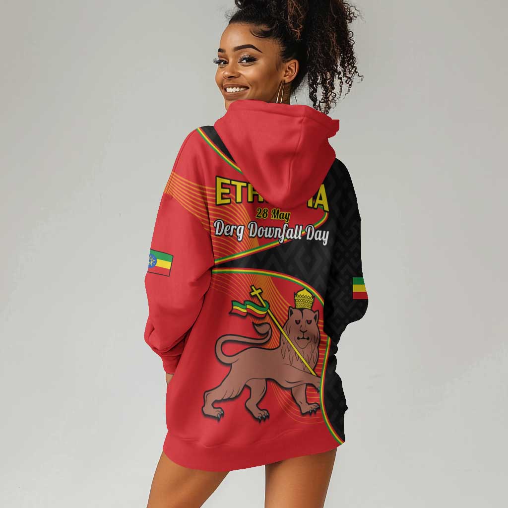 Ethiopia Derg Downfall Day Hoodie Dress Ethiopian Lion of Judah LT14
