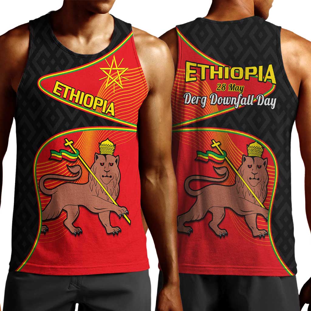 Ethiopia Derg Downfall Day Men Tank Top Ethiopian Lion of Judah LT14