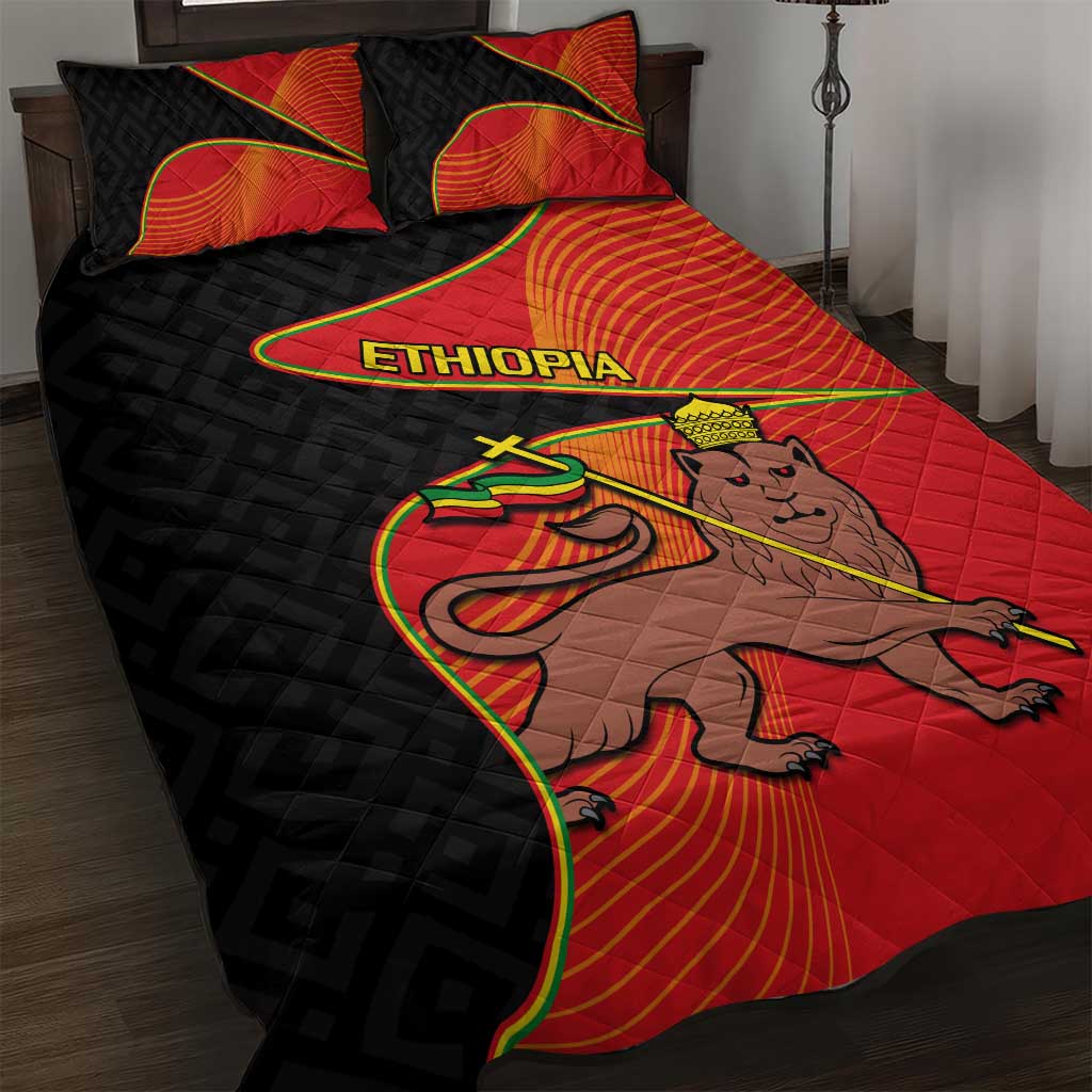 Ethiopia Derg Downfall Day Quilt Bed Set Ethiopian Lion of Judah LT14