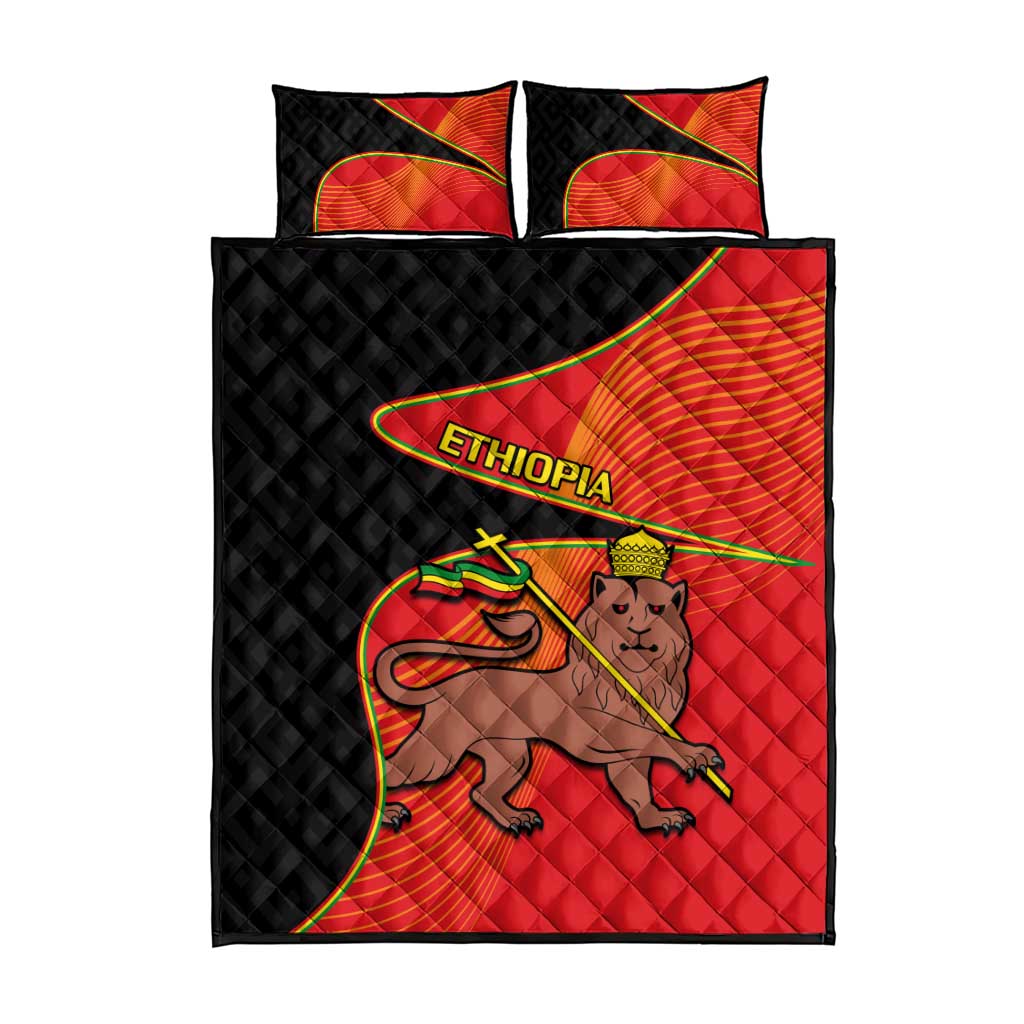 Ethiopia Derg Downfall Day Quilt Bed Set Ethiopian Lion of Judah LT14