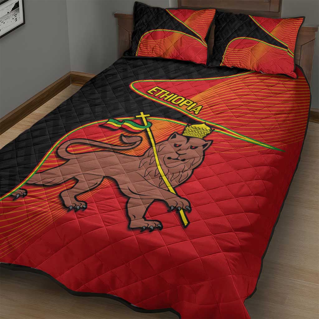 Ethiopia Derg Downfall Day Quilt Bed Set Ethiopian Lion of Judah LT14