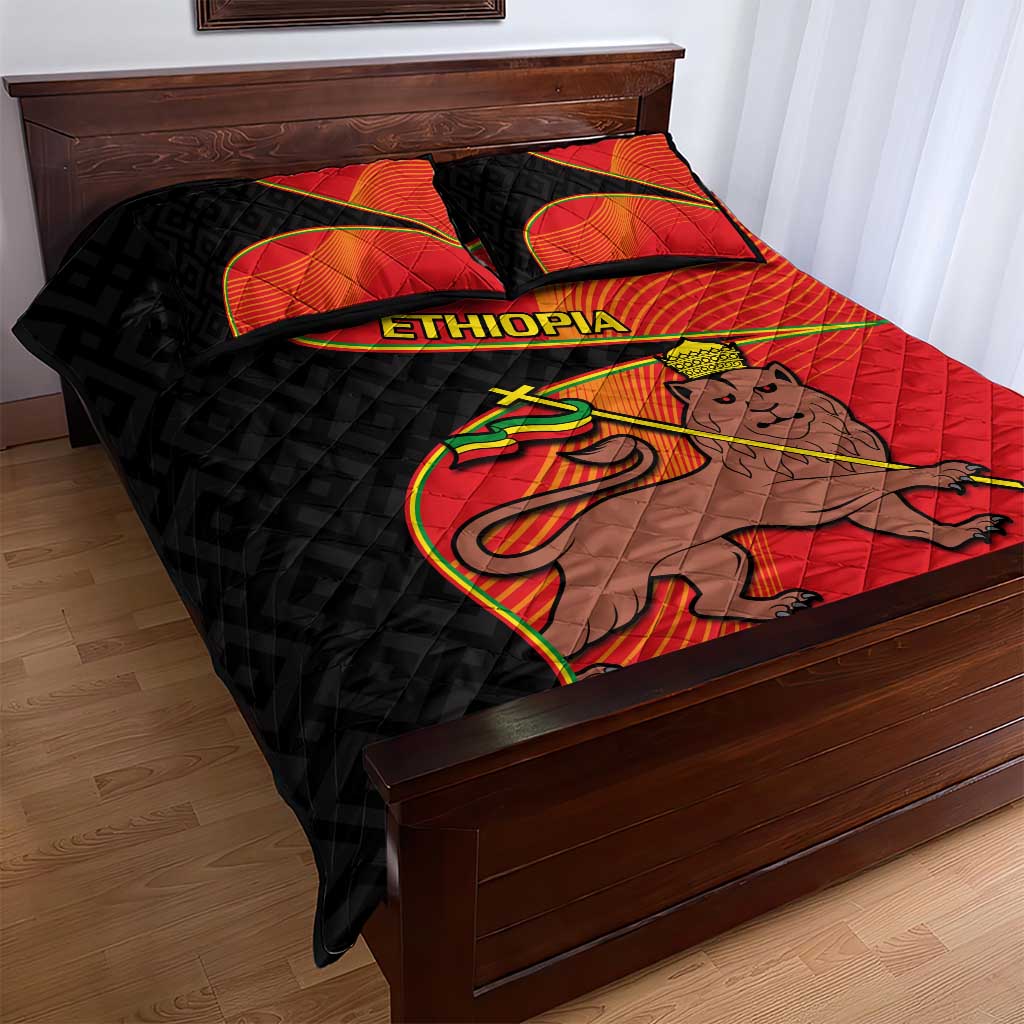 Ethiopia Derg Downfall Day Quilt Bed Set Ethiopian Lion of Judah LT14