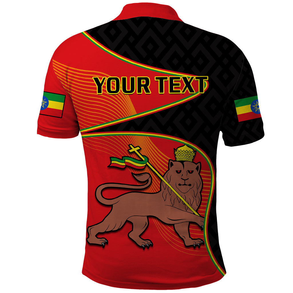 Custom Ethiopia Derg Downfall Day Polo Shirt Ethiopian Lion of Judah LT14