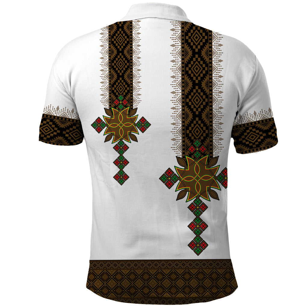 Ethiopia Polo Shirt Ethiopian Tilet With African Pattern Ver.01 LT14