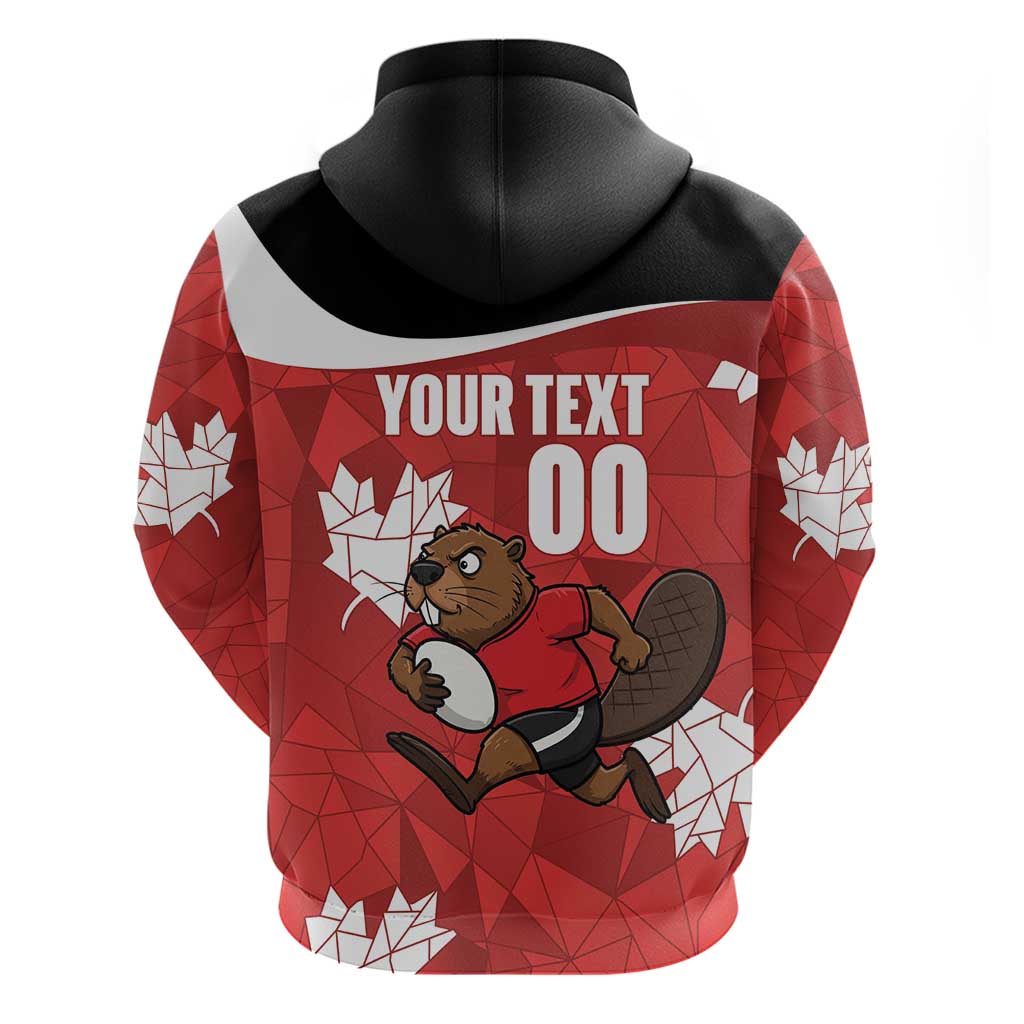 Canada Rugby Custom Hoodie Beaver Mascot Go Canadian LT14