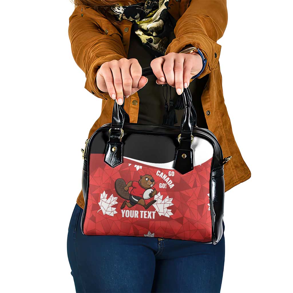 Canada Rugby Custom Shoulder Handbag Beaver Mascot Go Canadian LT14
