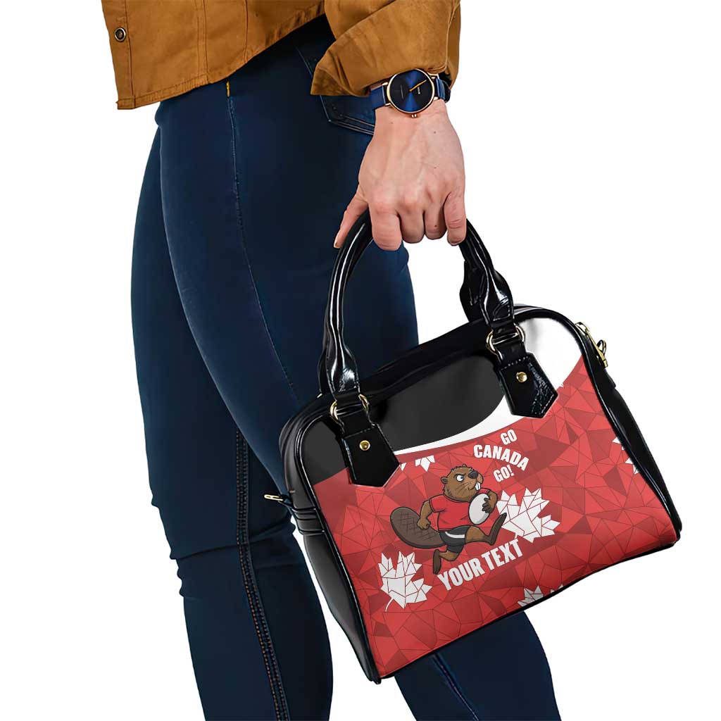 Canada Rugby Custom Shoulder Handbag Beaver Mascot Go Canadian LT14