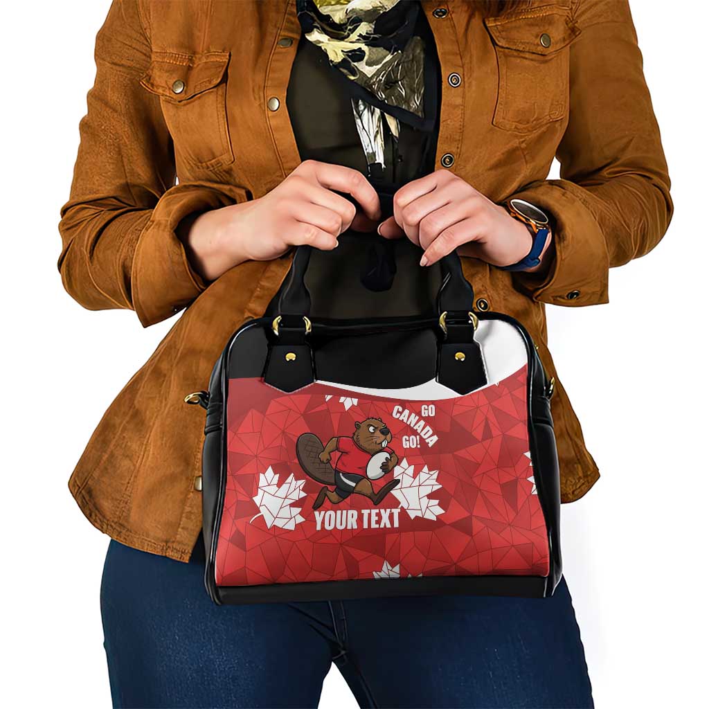 Canada Rugby Custom Shoulder Handbag Beaver Mascot Go Canadian LT14
