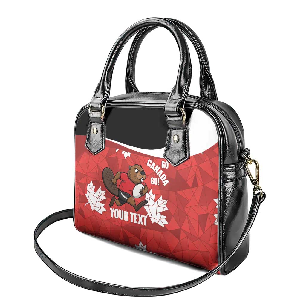 Canada Rugby Custom Shoulder Handbag Beaver Mascot Go Canadian LT14