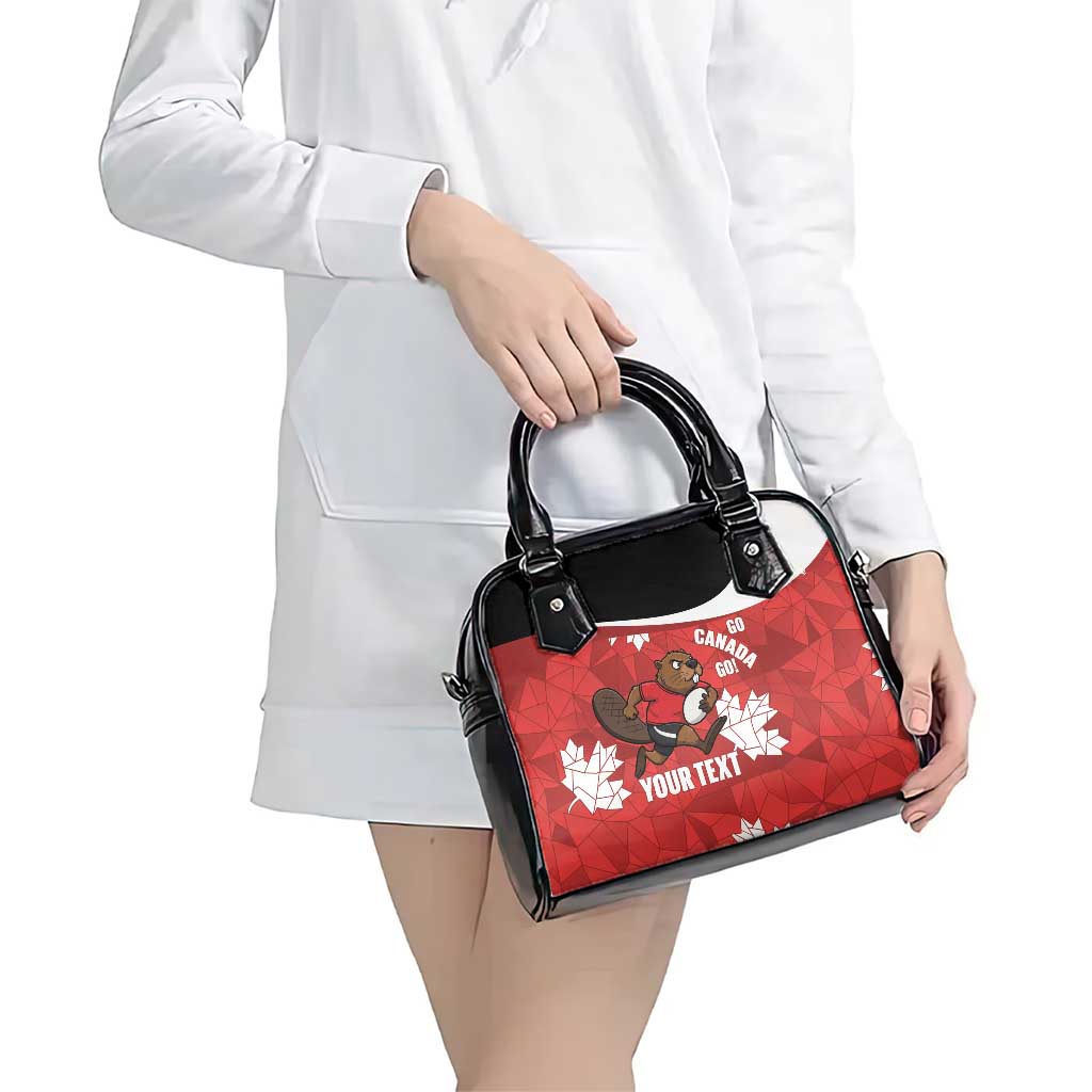 Canada Rugby Custom Shoulder Handbag Beaver Mascot Go Canadian LT14