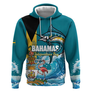 The Bahamas Independence Day Hoodie Bahamian Blue Marlin National Color LT14