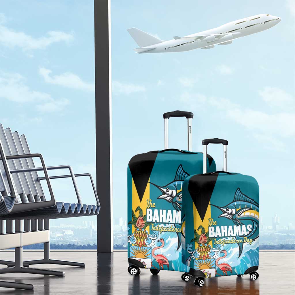 The Bahamas Independence Day Luggage Cover Bahamian Blue Marlin National Color LT14
