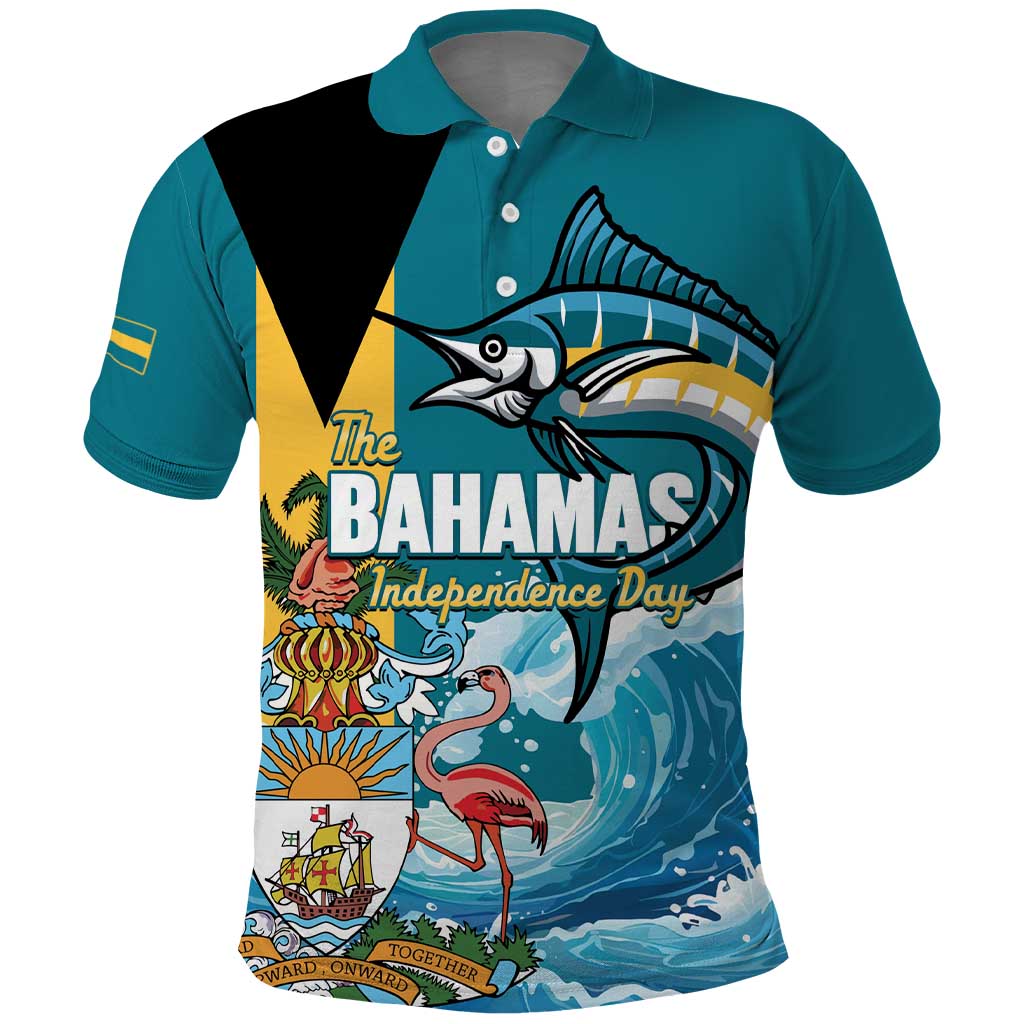 The Bahamas Independence Day Polo Shirt Bahamian Blue Marlin National Color LT14