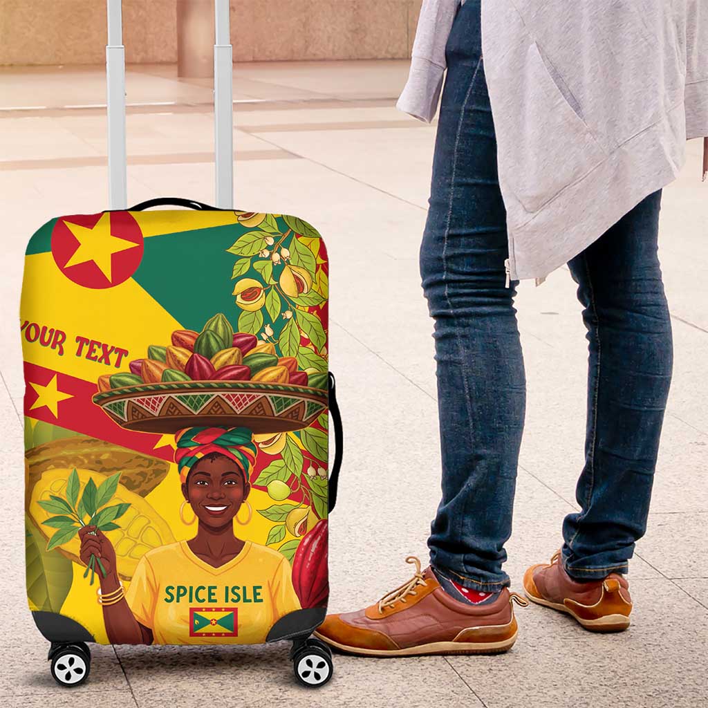 Personalized Grenada Spicemas 2025 Luggage Cover Spice Isle Nutmeg Cocoa Pod LT14
