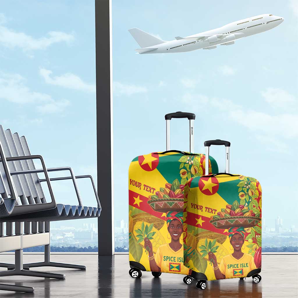 Personalized Grenada Spicemas 2025 Luggage Cover Spice Isle Nutmeg Cocoa Pod LT14
