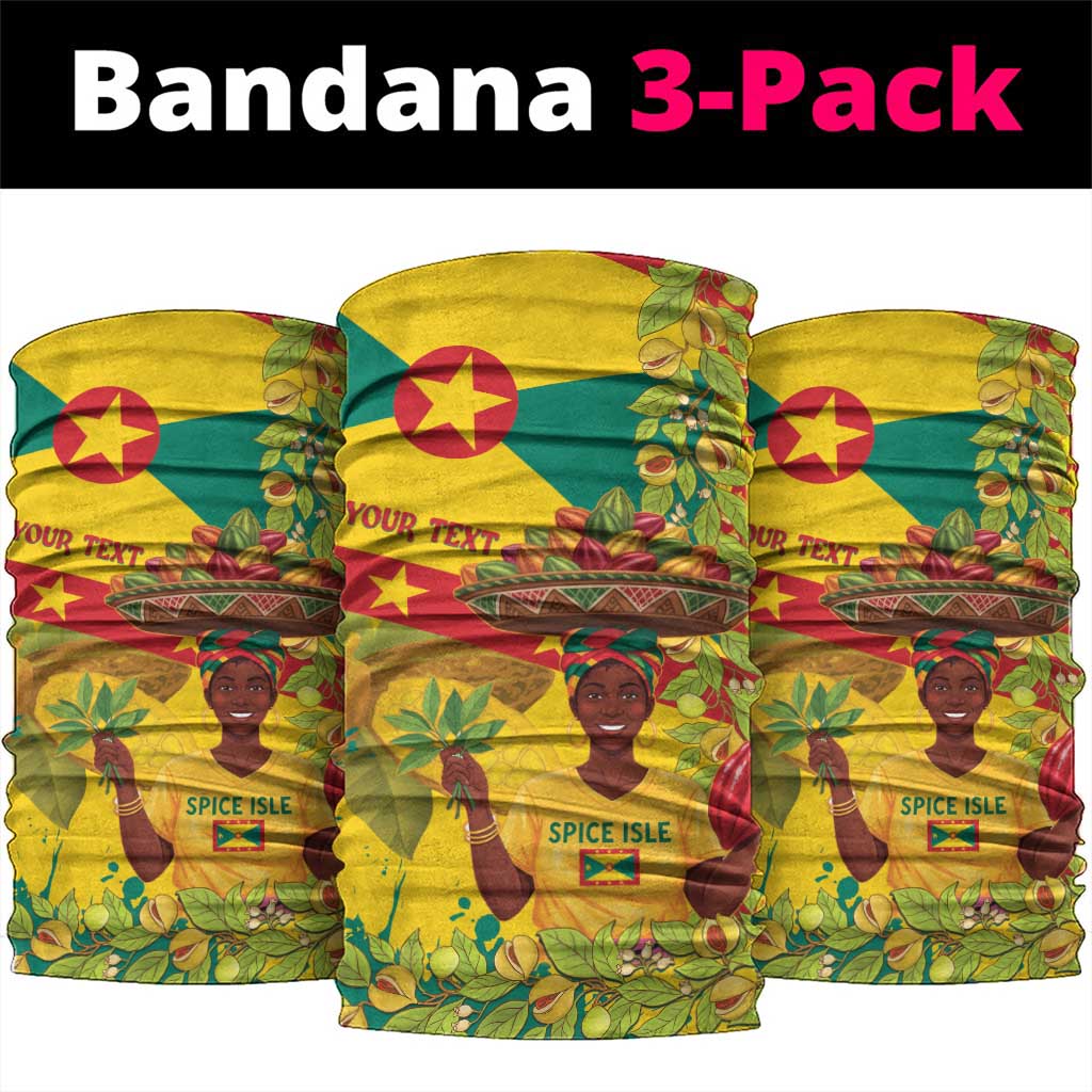 Personalized Grenada Spicemas 2025 Neck Gaiter Spice Isle Nutmeg Cocoa Pod LT14