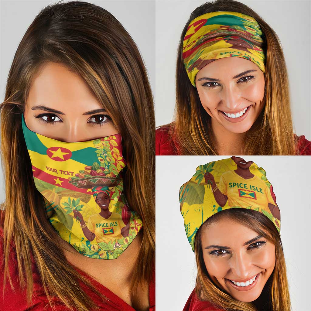 Personalized Grenada Spicemas 2025 Neck Gaiter Spice Isle Nutmeg Cocoa Pod LT14