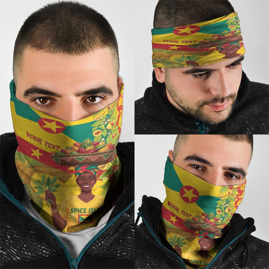 Personalized Grenada Spicemas 2025 Neck Gaiter Spice Isle Nutmeg Cocoa Pod LT14