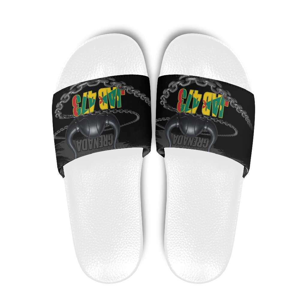 Grenada Jab Jab 473 Slide Sandals Spicemas Festival Chain Grunge Style LT14