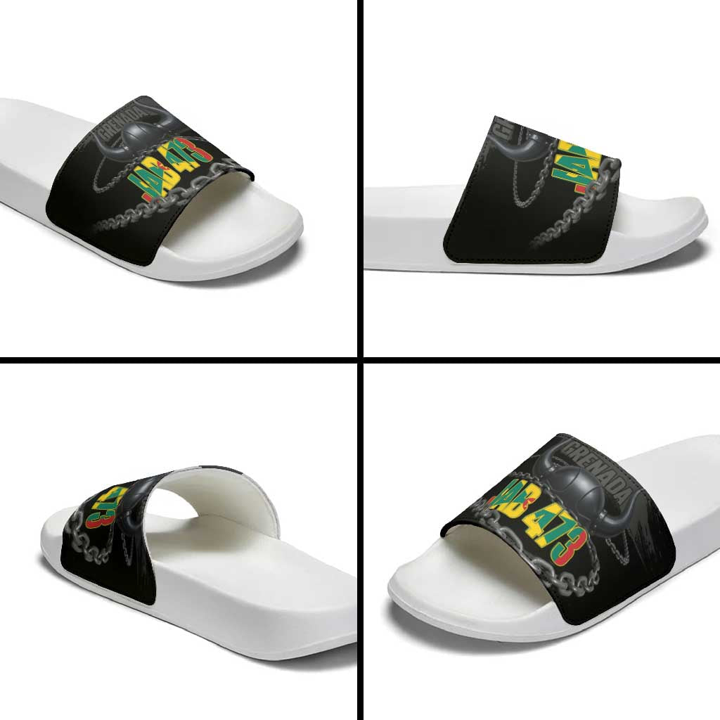 Grenada Jab Jab 473 Slide Sandals Spicemas Festival Chain Grunge Style LT14