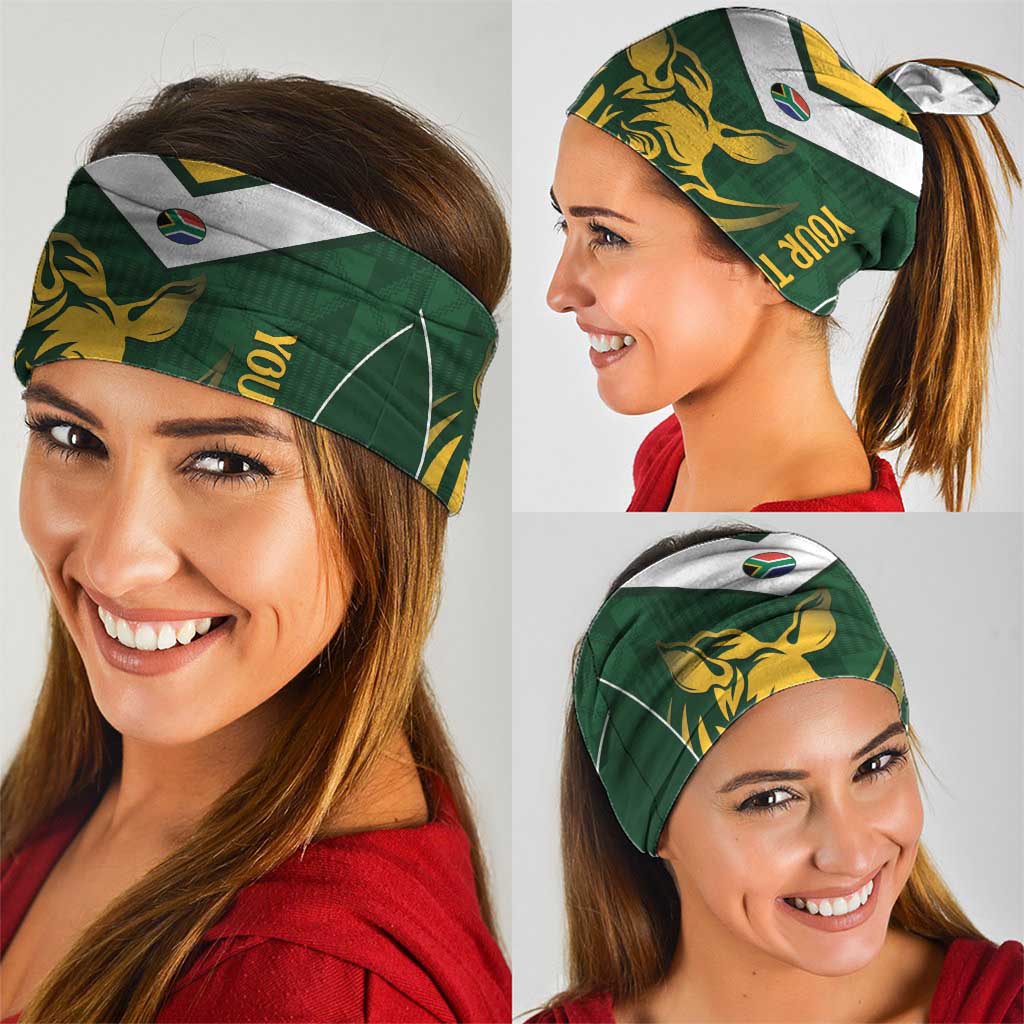 South Africa Rugby Custom Neck Gaiter Springboks Kente Rhino Symbol LT14
